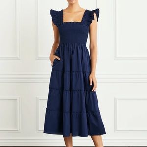 Hill House Ellie Nap Dress in Navy Poplin